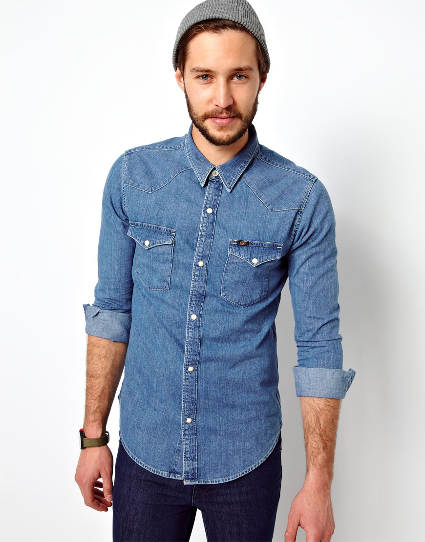 ست کردن پیراهن جین مردانه با شلوار جین 