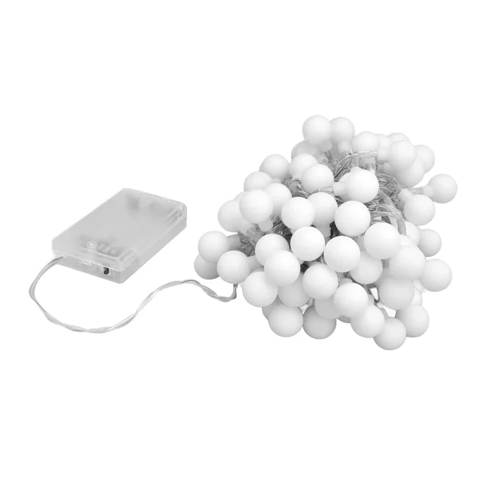 ریسه توپی LED نور مهتابی با سیم شفاف 5 متری