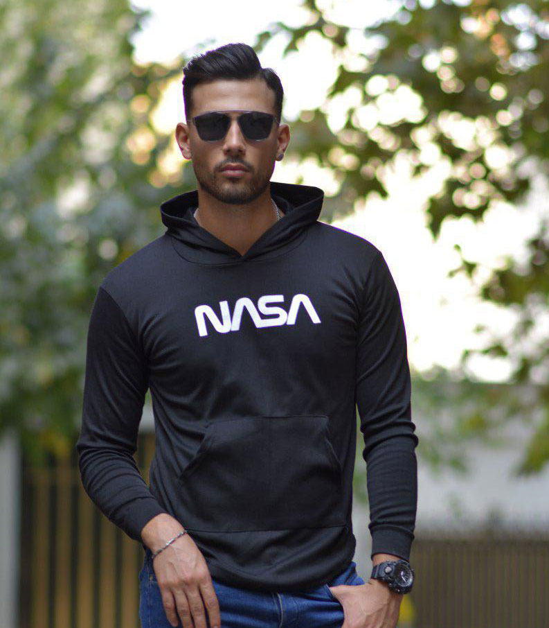 خرید اینترنتی هودی کلاهدار مردانه مدل ناسا
