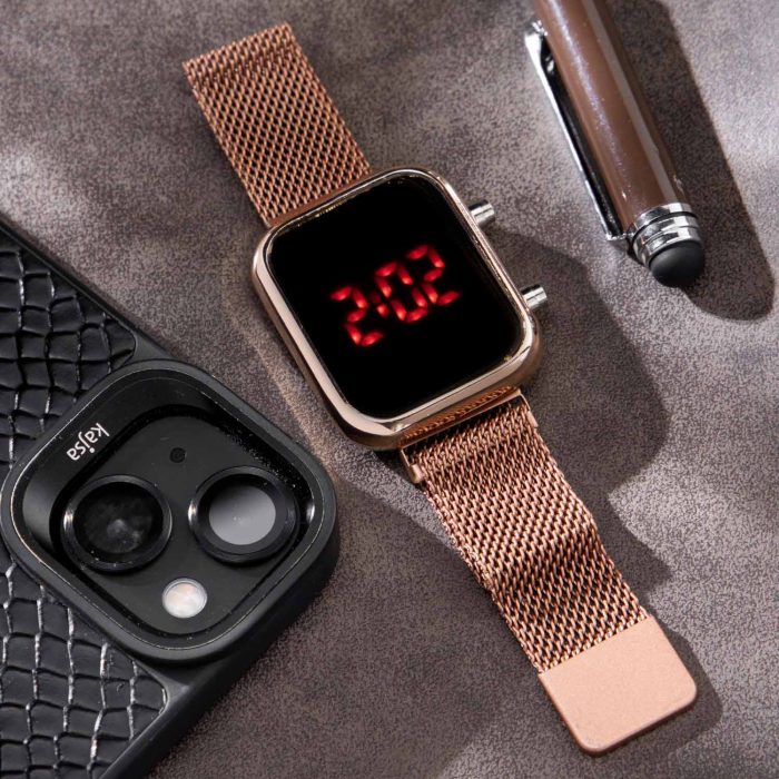 ساعت مچی دیجیتال LED اسپرت بند حصیری