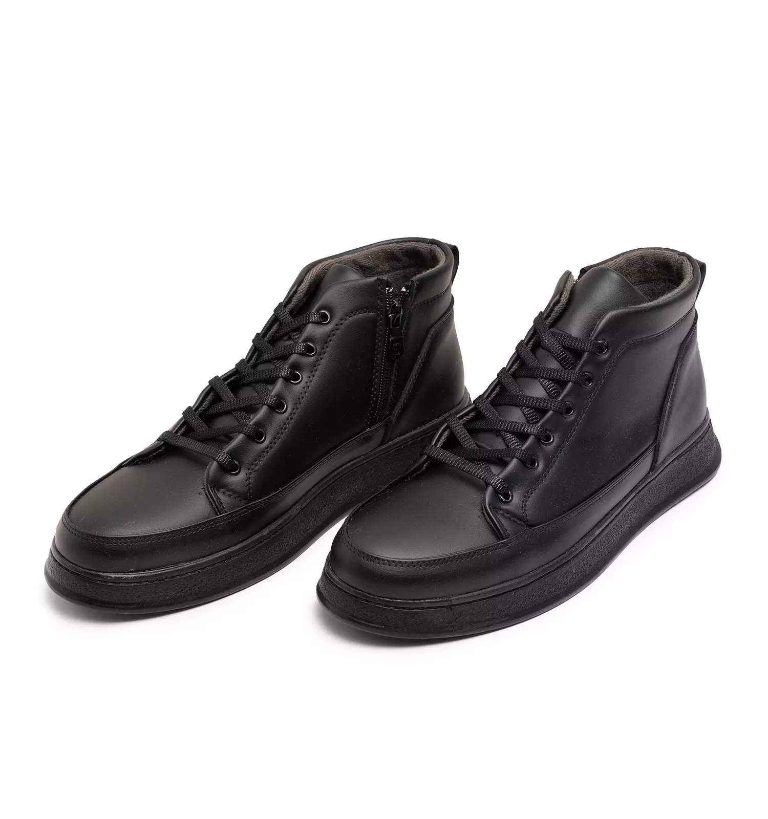 کفش چرم مردانه مدل ساقدار رنگ مشکی Basic