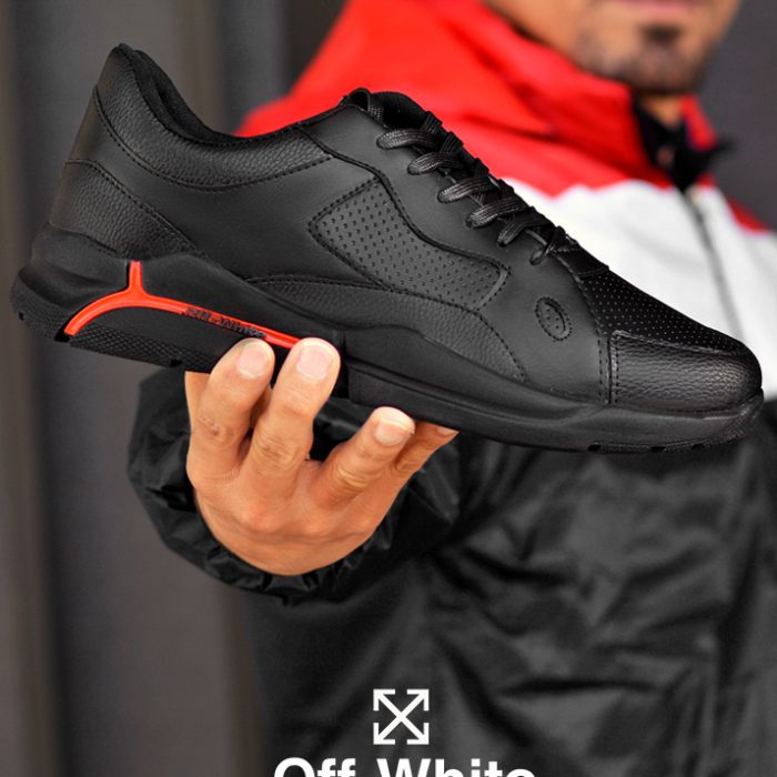 کفش چرم اسپرت مردانه (مشکی) ورزشی Off White جدید