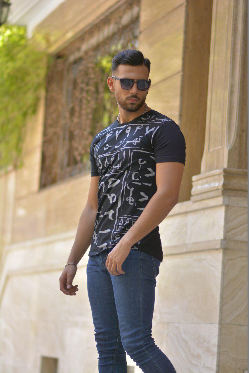 جدیدترین مدل تی شرت مشکی مردانه با نوشته های فارسی