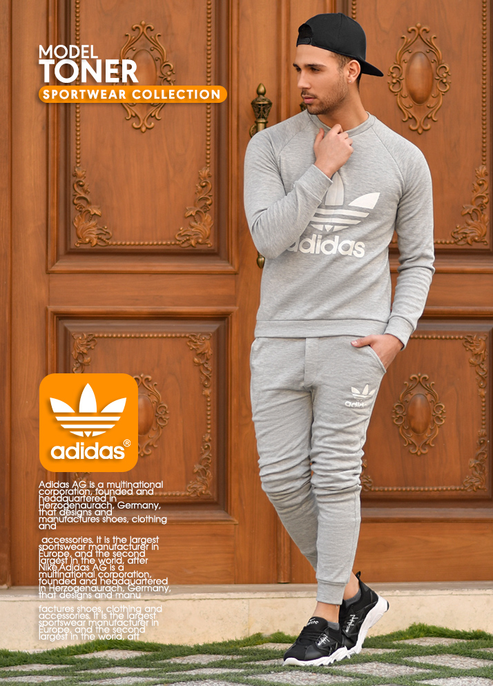 ست تی شرت آستین بلند با شلوار اسلش اسپرت مردانه 2020