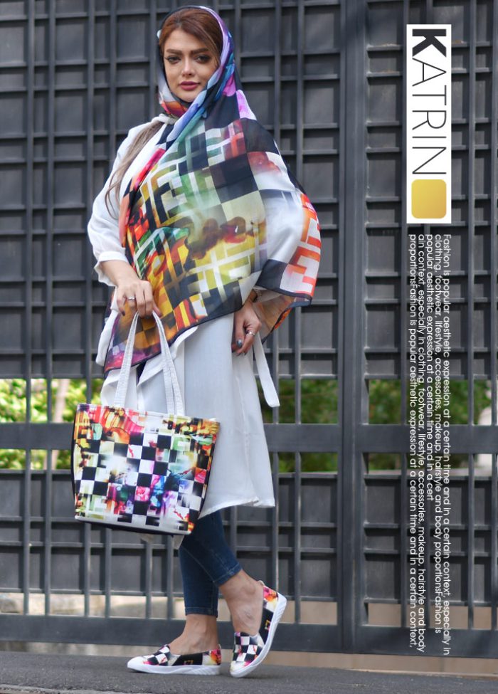 ست کیف و کفش و روسری زنانه مدل فندی