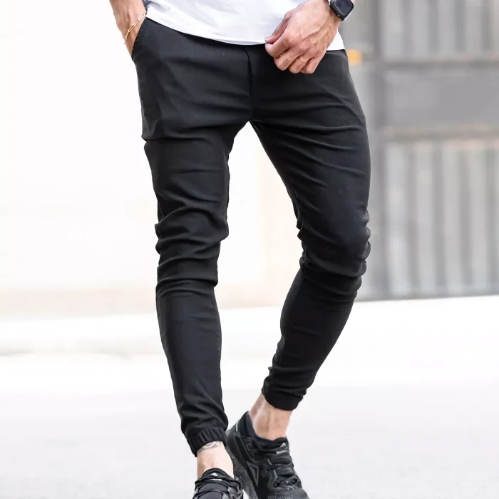 شلوار اسلش مردانه ( مشکی ) کتان کمر و دمپاکش