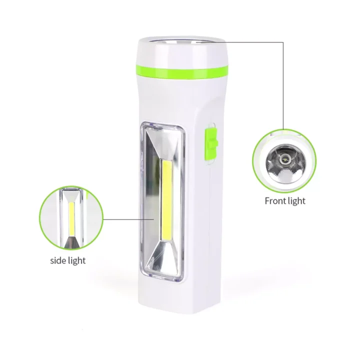 چراغ قوه دو حالت نوردهی LED و پرتابی شارژی