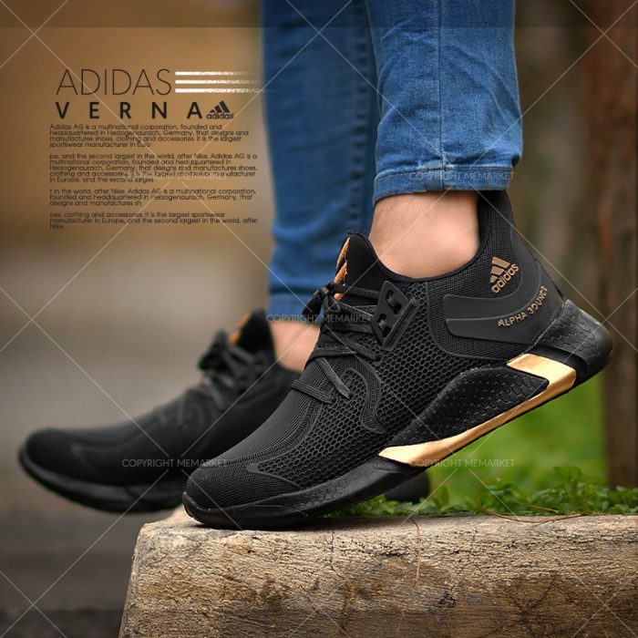 کفش مردانه مشکی طلایی مد روز ارزان قیمت