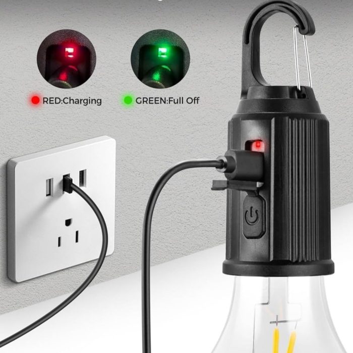 لامپ آویز شارژی با تایپ سی Type C نور ملایم