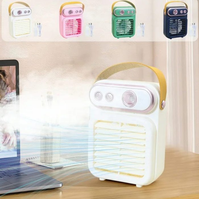 پنکه mini مه پاش و رطوبت ساز شارژی ( مه سرد )