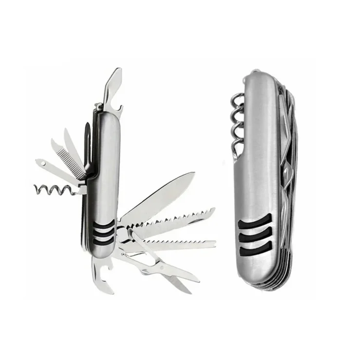 ابزار 10 کاره استیل ( چاقو، قیچی، سوهان، درب باز کن و … )