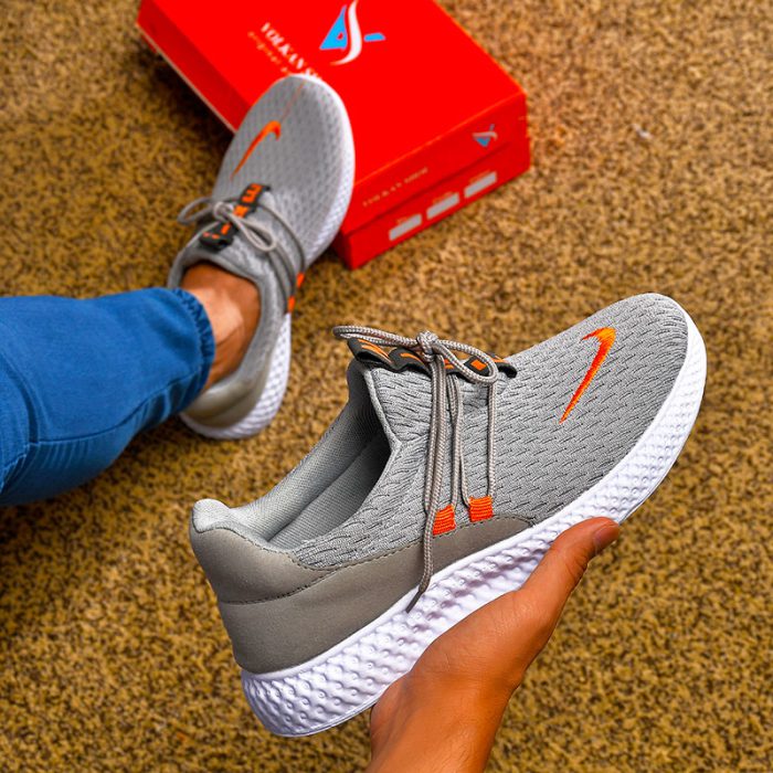 خرید آنلاین کفش کتانی اسپرت پسرانه طوسی طرح Nike جدید