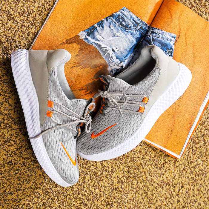 خرید آنلاین کفش کتانی اسپرت پسرانه طوسی طرح Nike جدید