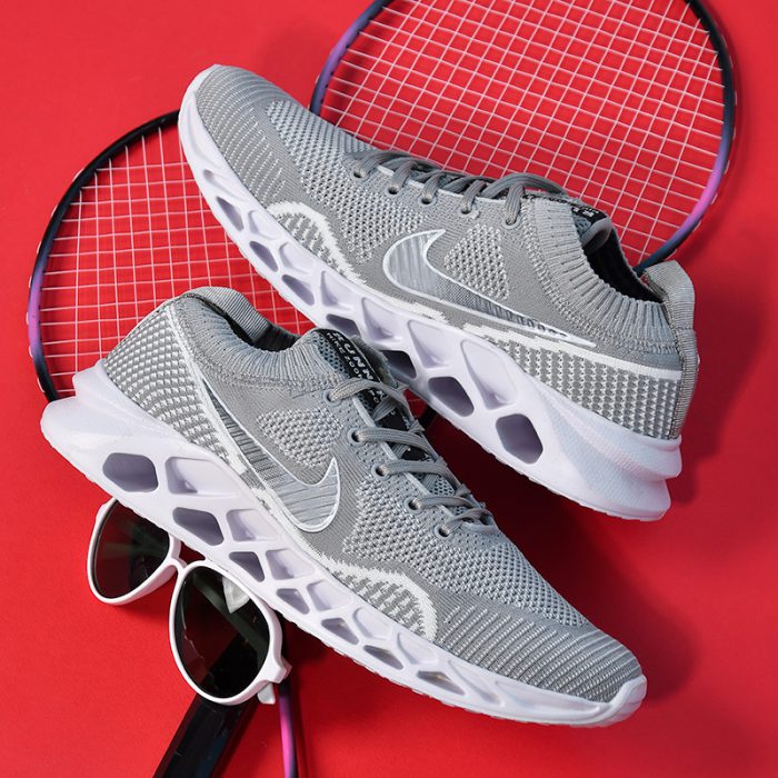 خرید آنلاین کفش طوسی بافت رویه ی مردانه مدل Nike ورزشی ارزان قیمت