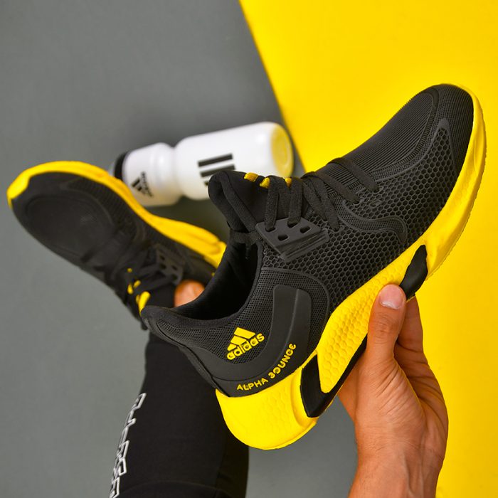 خرید آنلاین کفش زرد مشکی کتانی پسرانه برند Adidas جدید