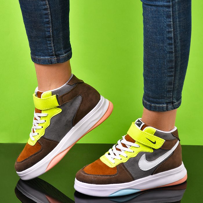 خرید اینترنتی کفش ساقدار دخترانه رنگ رنگی مدل Nike جدید شیک ارزان قیمت پرداخت درب منزل