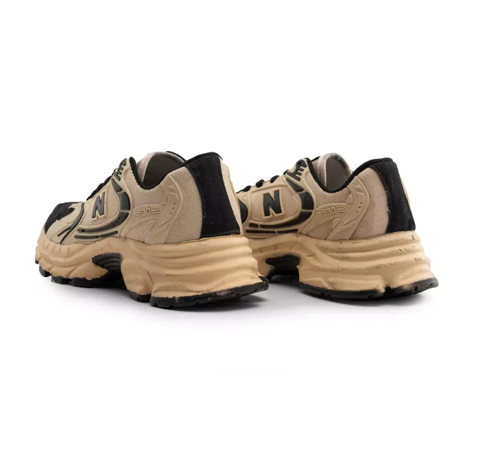 کفش کتانی دخترانه رنگ کرم مدل لژدار New Balance - Image 3
