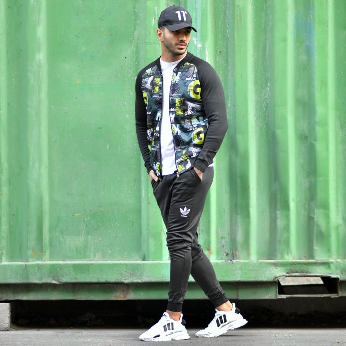 ست سوئیشرت زیپی شلوار اسلش مردانه طرح Adidas