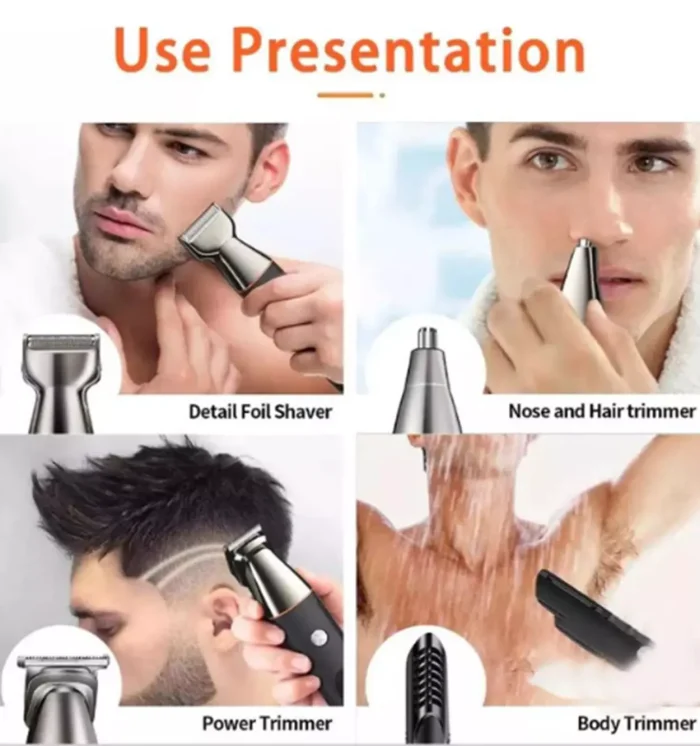 ماشین ریش تراش استیل بدنه Green شارژی چند سری - Image 6