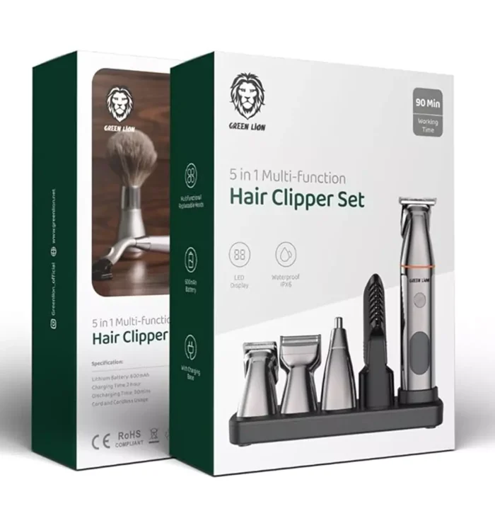 ماشین ریش تراش استیل بدنه Green شارژی چند سری - Image 5