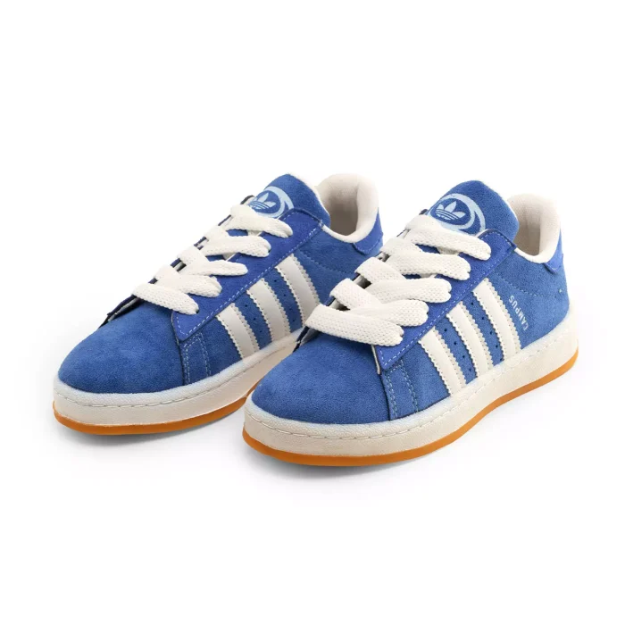 کفش اسپرت دخترانه رنگ آبی مدل Adidas 3 خط