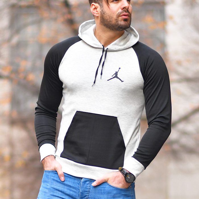هودی مردانه توکرکی طوسی و مشکی Jordan اسپرت جدید