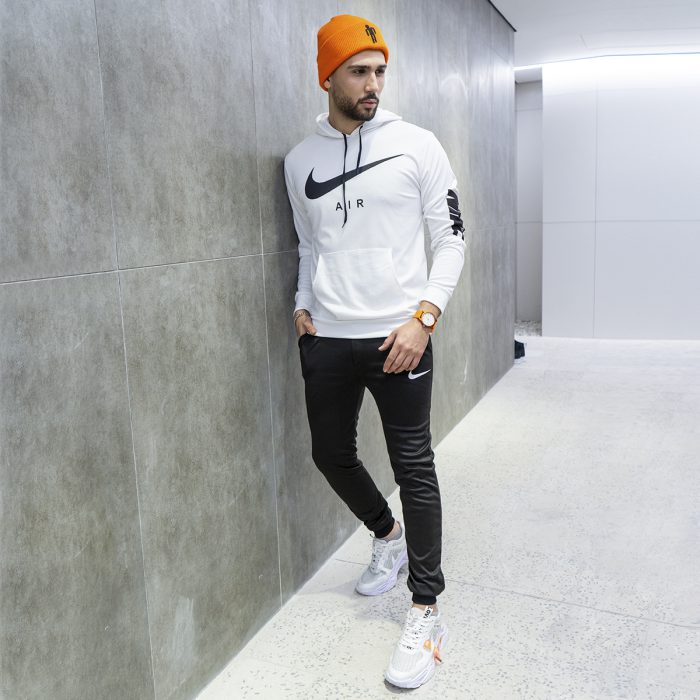 هودی اسلش مردانه ست سفید مشکی ورزشی Nike