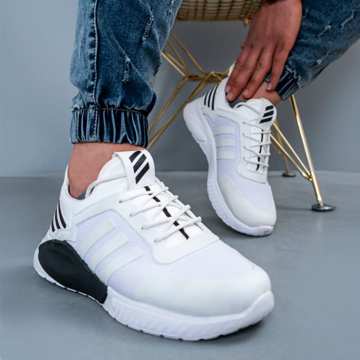 جدیدترین مدل کفش کتانی پسرانه سه خط آدیداس Adidas 2021 خفن شیک سفید سه خط