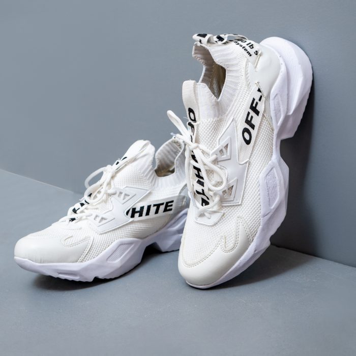 جدیدترین مدل کفش ساق جورابی بافت جذب سفید Off White Fashion 2021