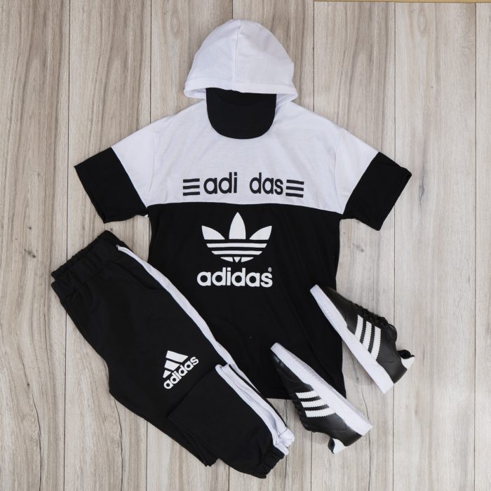 تیشرت (آستین کوتاه) کلاهدار و شلوار مردانه Adidas جدید