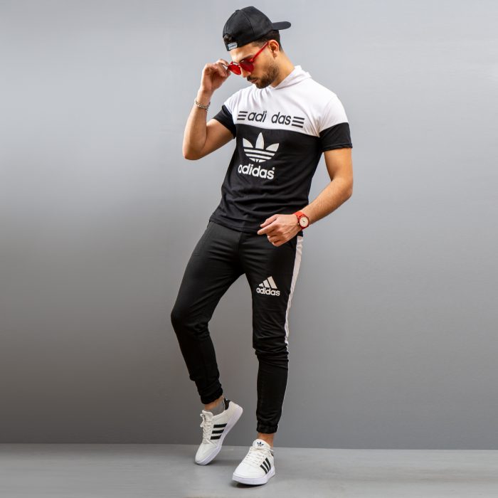 تیشرت (آستین کوتاه) کلاهدار و شلوار مردانه Adidas جدید