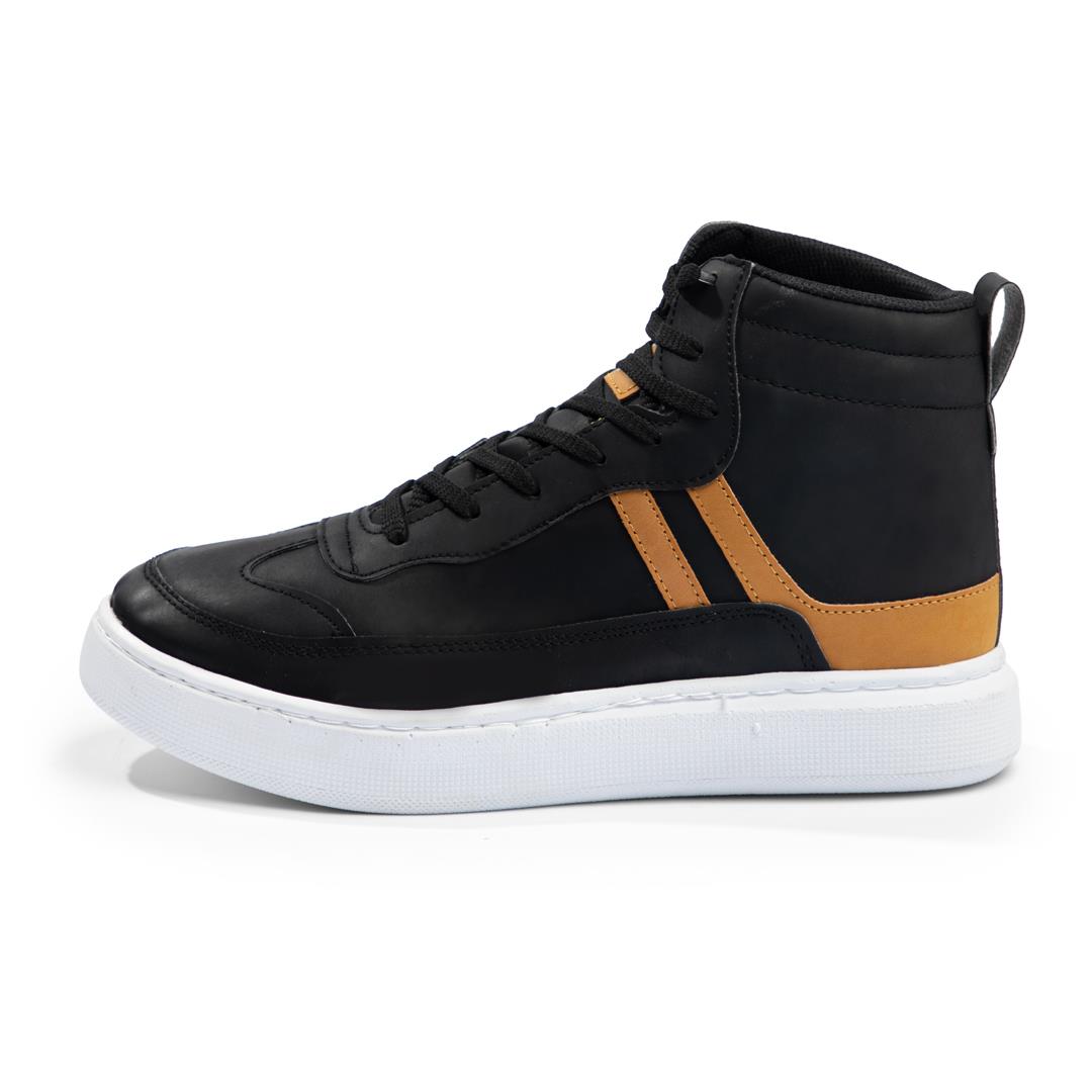 کفش ساقدار مردانه مشکی مدل چرم اسپرت - Image 4