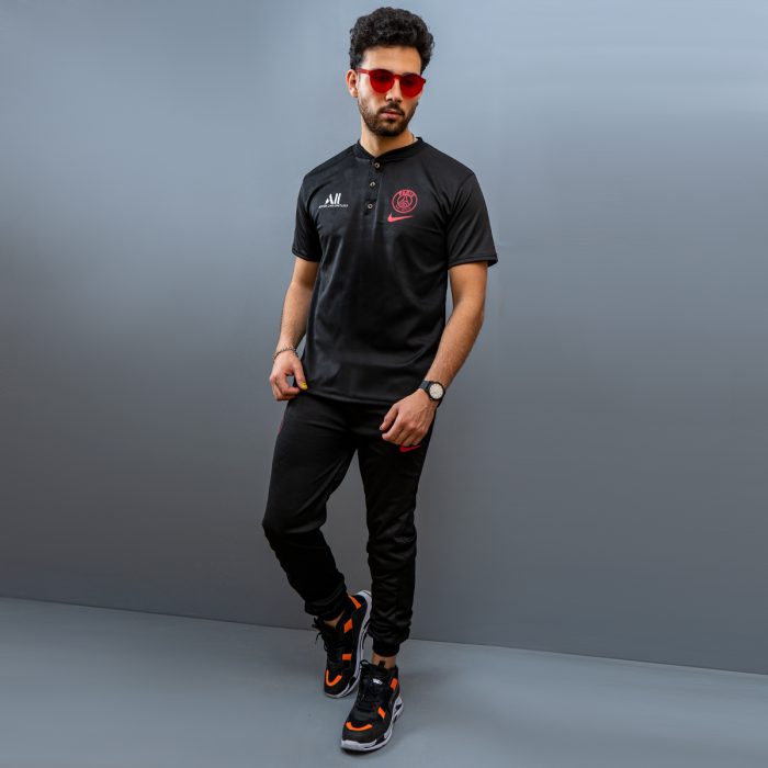 ست تیشرت مشکی شلوار اسلش پسرانه Nike