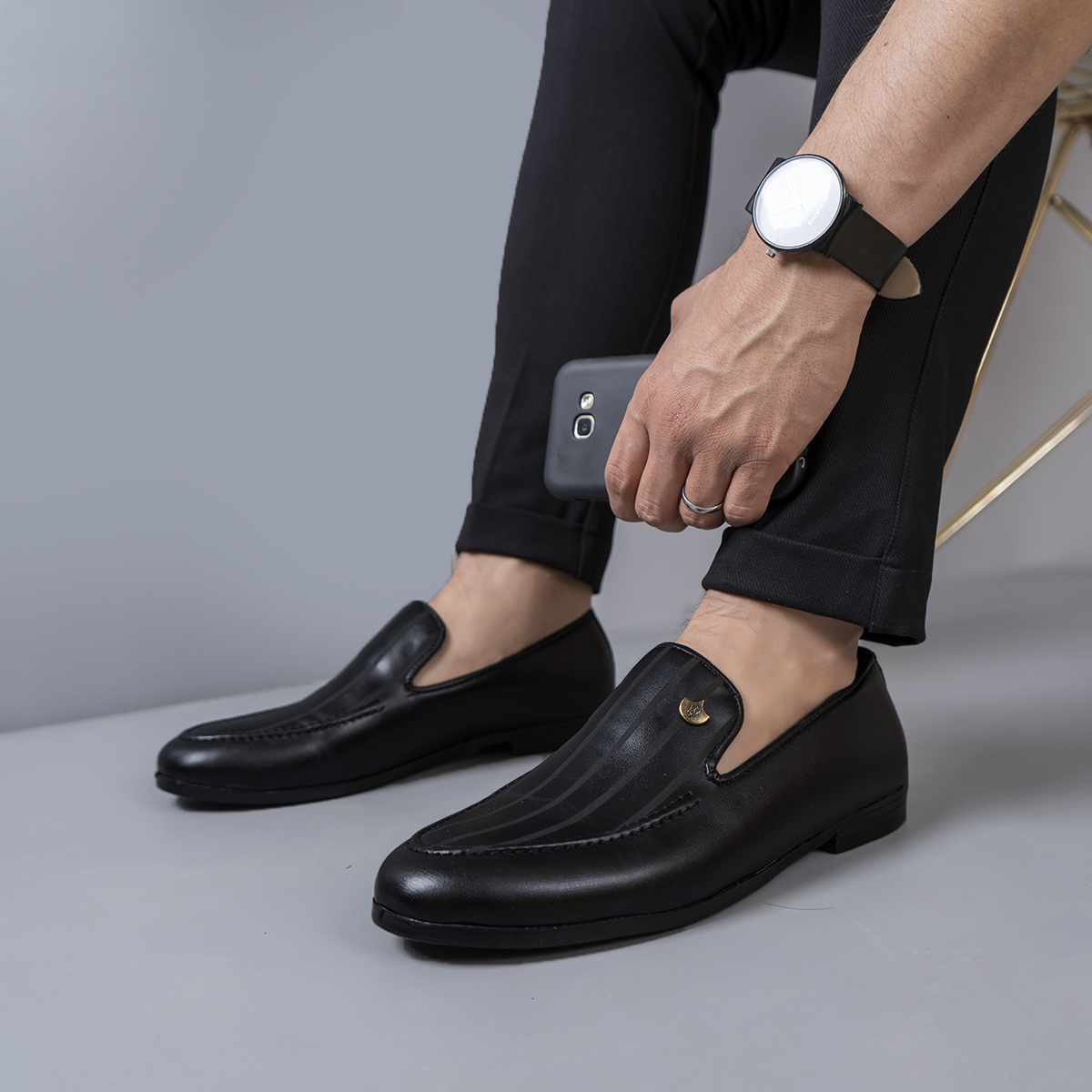 خرید کفش چرم مجلسی کالج مازراتی طرح 2021 راه راه پرداخت درب منزل