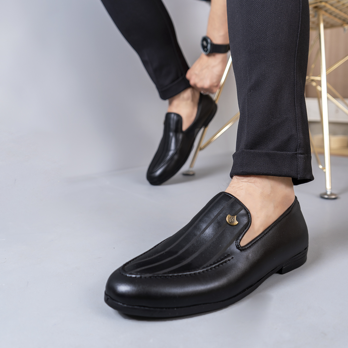 خرید کفش چرم مجلسی کالج مازراتی طرح 2021 راه راه پرداخت درب منزل