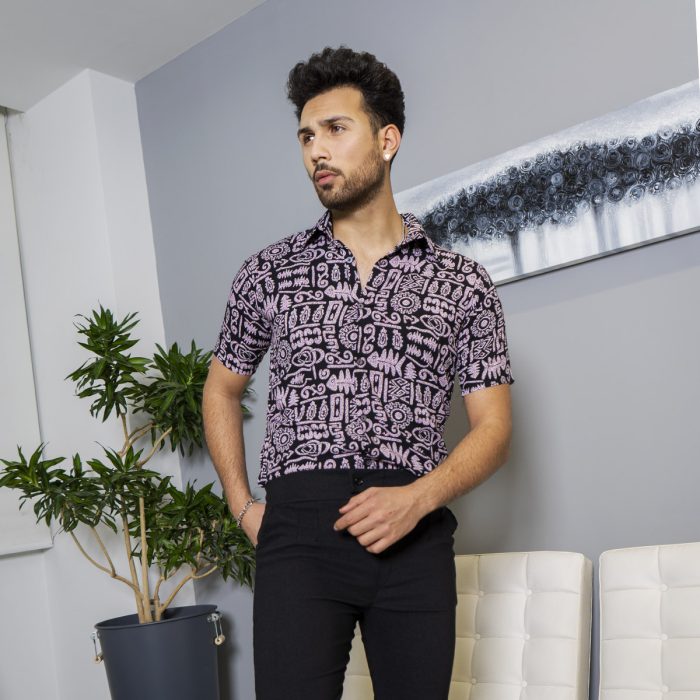 مدل پیراهن هاوایی آستین کوتاه مردانه تمام طرح جدید ارزان قیمت