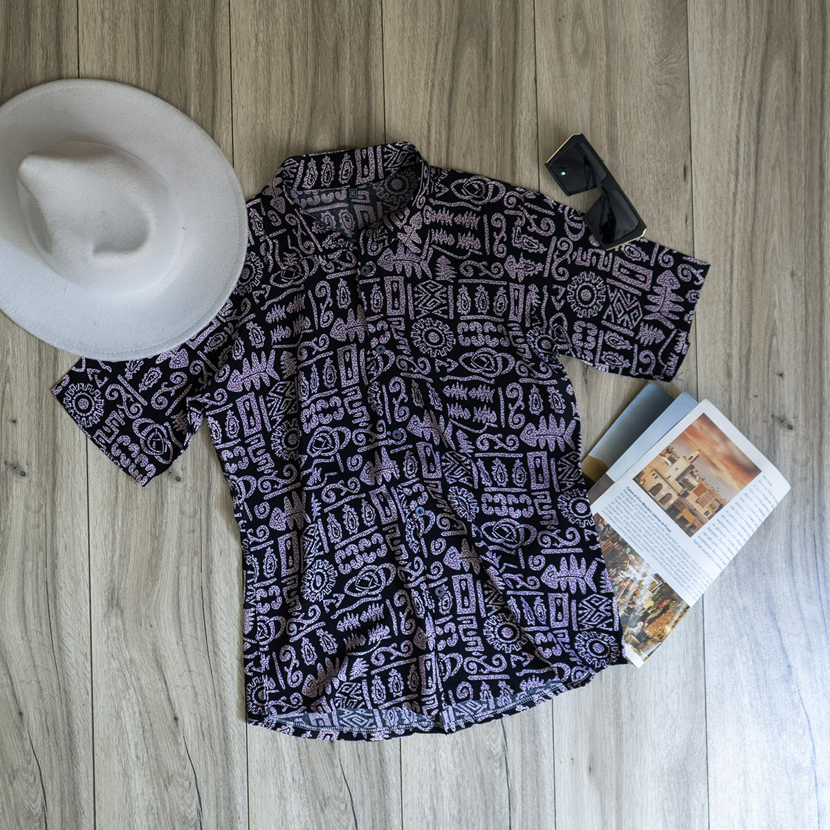 مدل پیراهن هاوایی آستین کوتاه مردانه تمام طرح جدید ارزان قیمت