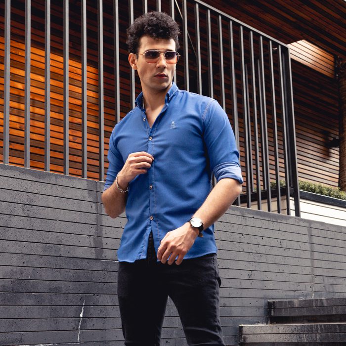 خرید اینترنتی پیراهن جین کاغذی نازک بهاره تابستانه ارزان قیمت مردانه
