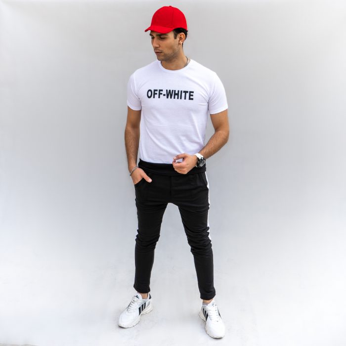 ست تیشرت سفید شلوار Off White مردانه