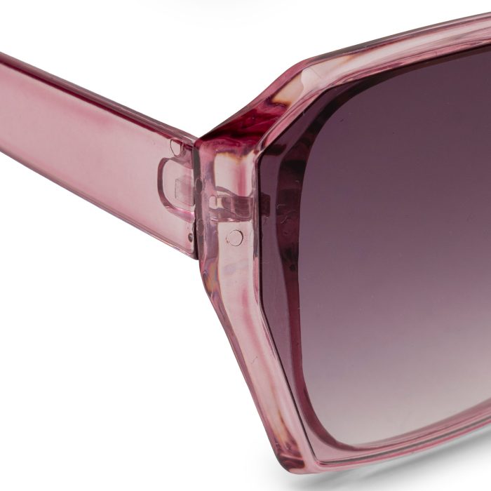 عینک آفتابی سفید و صورتی  Uv 400 چند ضلعی