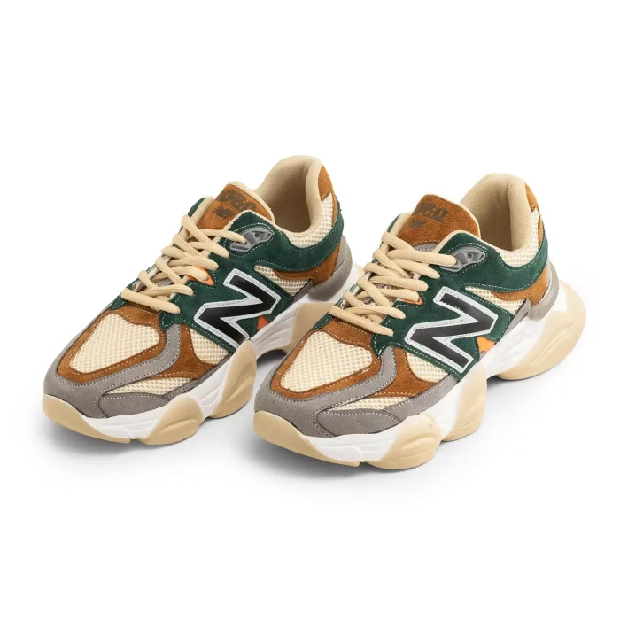 کفش کتانی لژدار دخترانه کرم قهوه ای New Balance