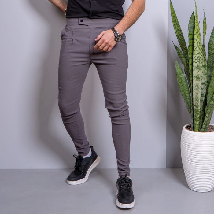 شلوار اسلش مردانه ( طوسی ) Slim Fit تمام کش جذب جدید