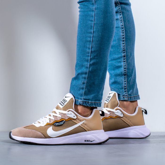 کفش کتانی Nike مردانه کرم نسکافه ای ورزشی طرح جدید