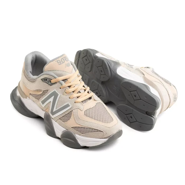کفش کتانی دخترانه ورزشی رنگ کرم برند New Balance