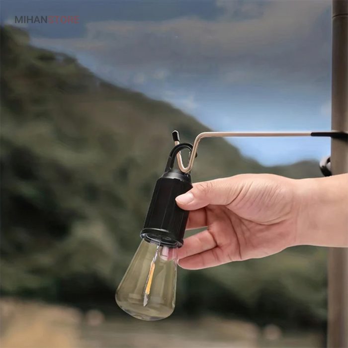 لامپ شارژی آویز چادر مدل رشته ای با نور زرد