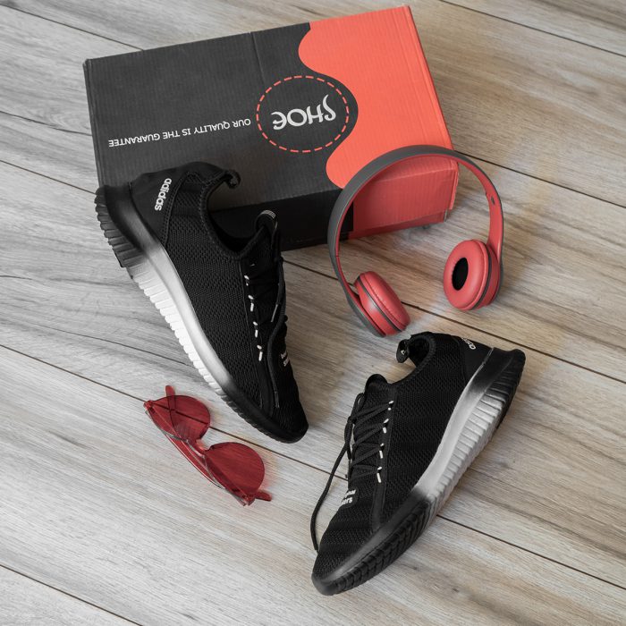 خرید اینترنتی کفش کتانی مشکی مردانه آدیداس ارزان قیمت ورزشی