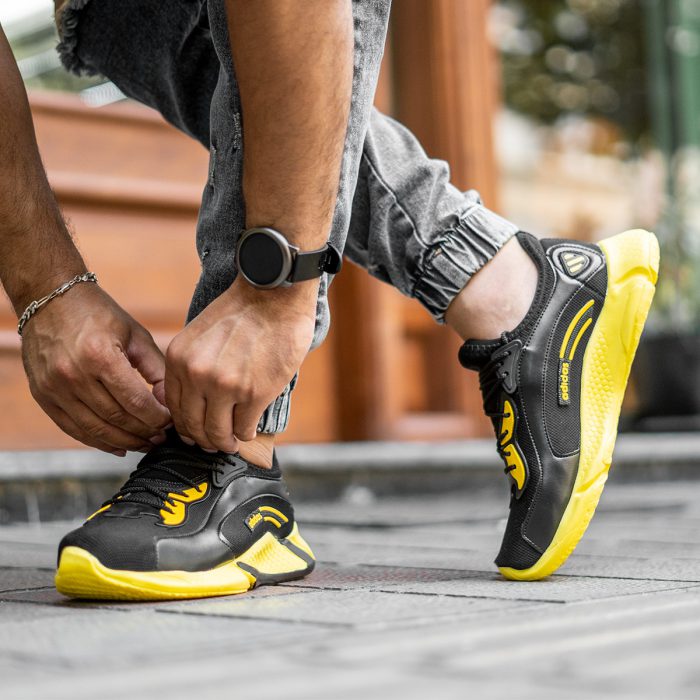 خرید اینترنتی کفش مردانه زرد مشکی آدیداس