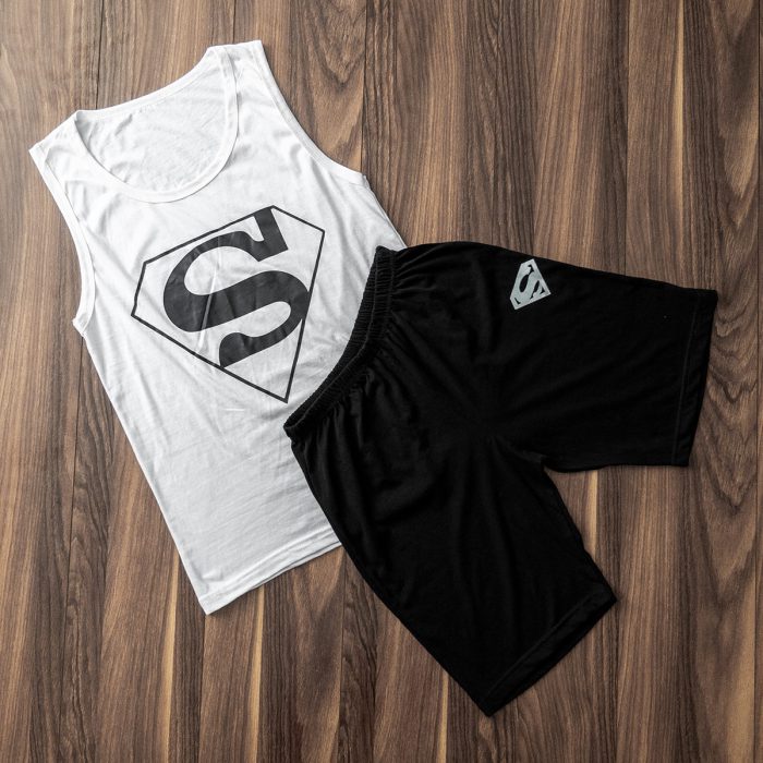 خرید اینترنتی ست رکابی شلوارک پسرانه مدل سوپر من super man
