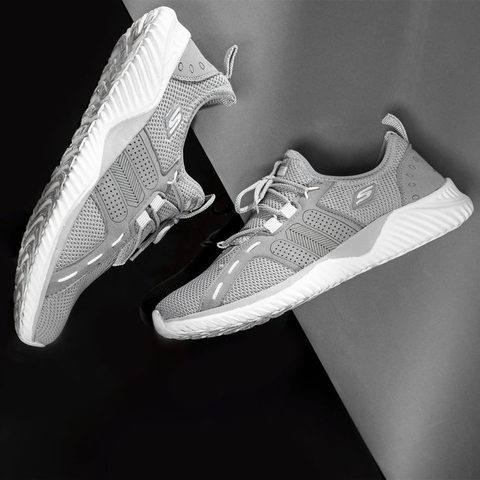کفش ورزشی طوسی مردانه Skechers کتانی راحتی جدید