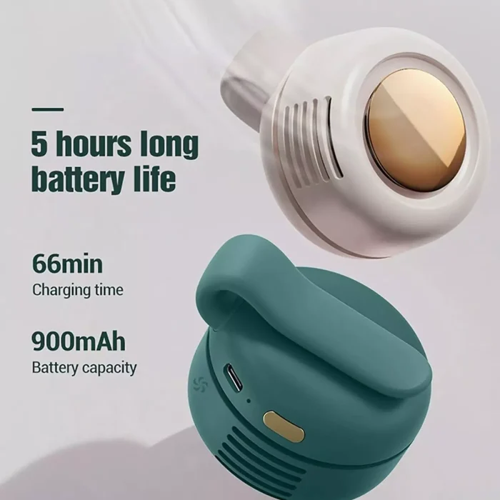 پنکه بی صدا گیره دار با پورت Type C 900 توان میلی آمپر